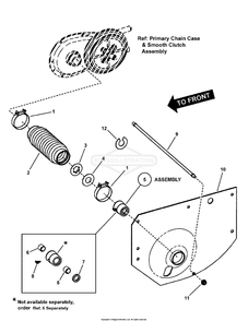 Left Hand Fender And Bearing Diagram and Parts List for 7800669 (107280340)(2010) Briggs and Stratton Lawn Tractor